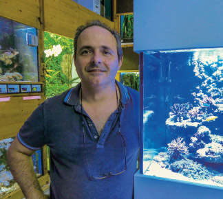 M. Russo in seinem Aquaristik-Laden in Winterthur