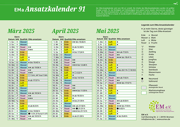 EMa Ansatzkalender