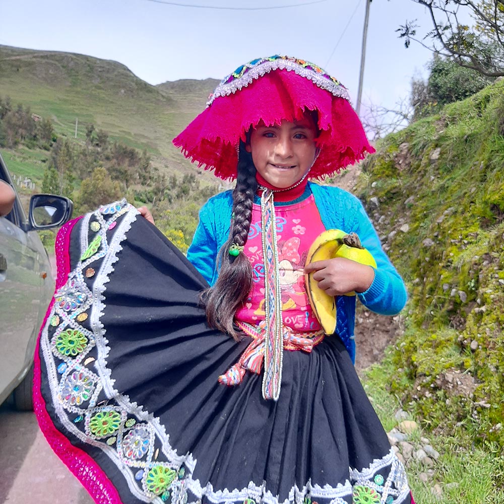 Traditionelles Kleid in Peru